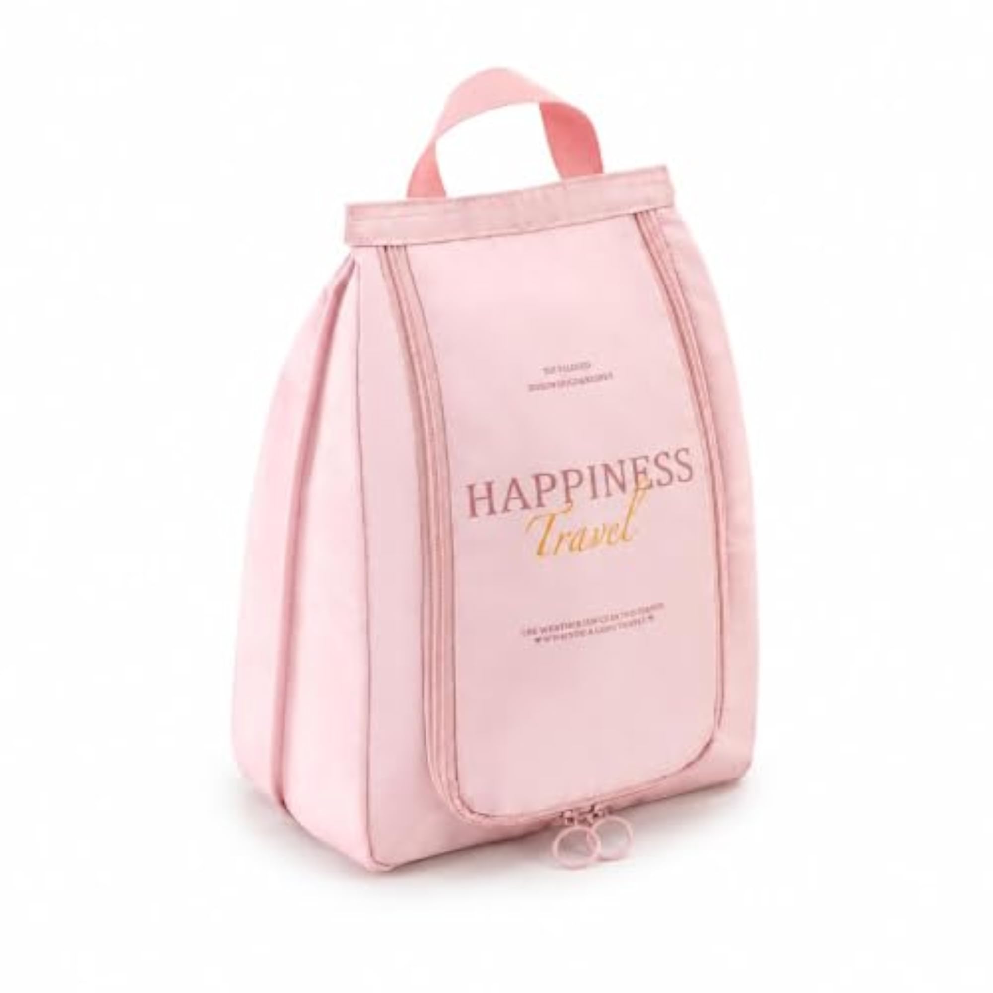Double-Sided Dustproof Travel Shoe Bag with Handle, Pink